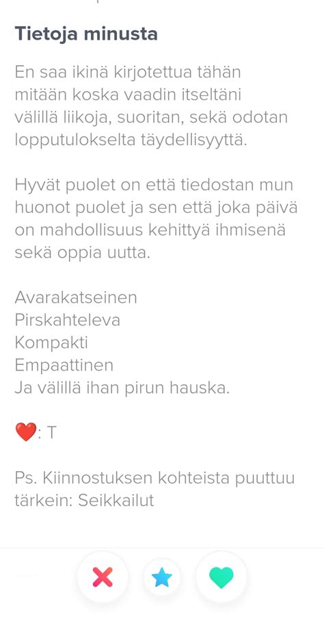 mit kirjoittaa tinder profiiliin|Kuinka kirjoittaa hyvä Tinder